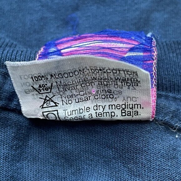 Mayan God Cancun Mexico Dan Eli Hand Dyed Short Sleeve Navy T Unisex Men’s S - Picture 7 of 8